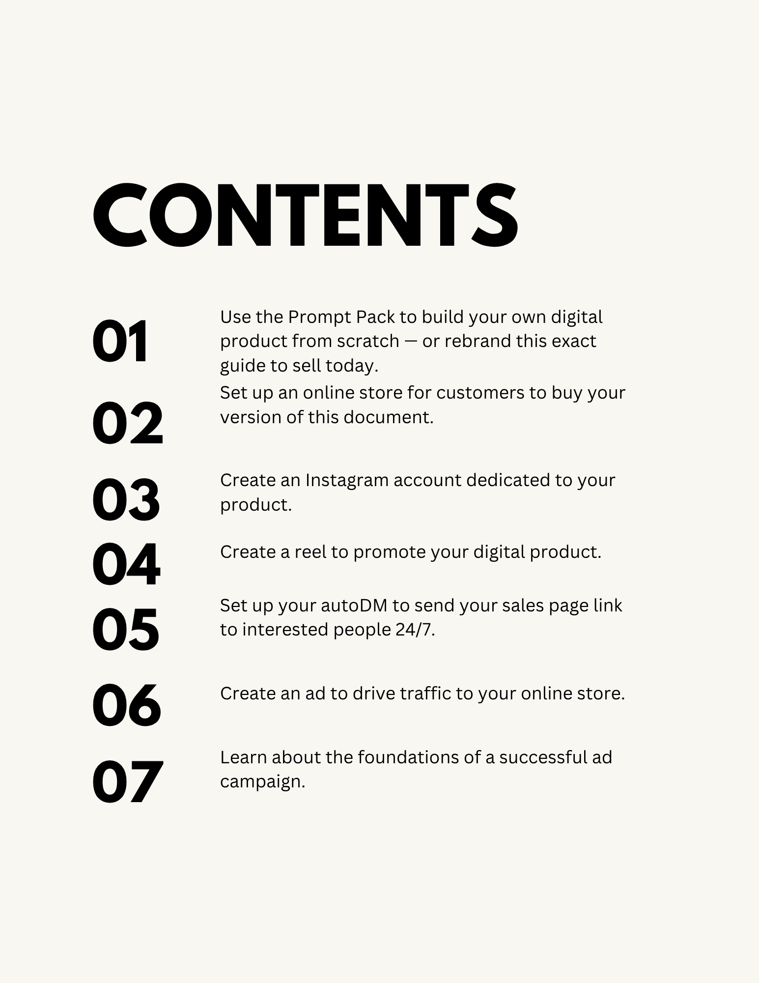 Same Day Sales System contents overview